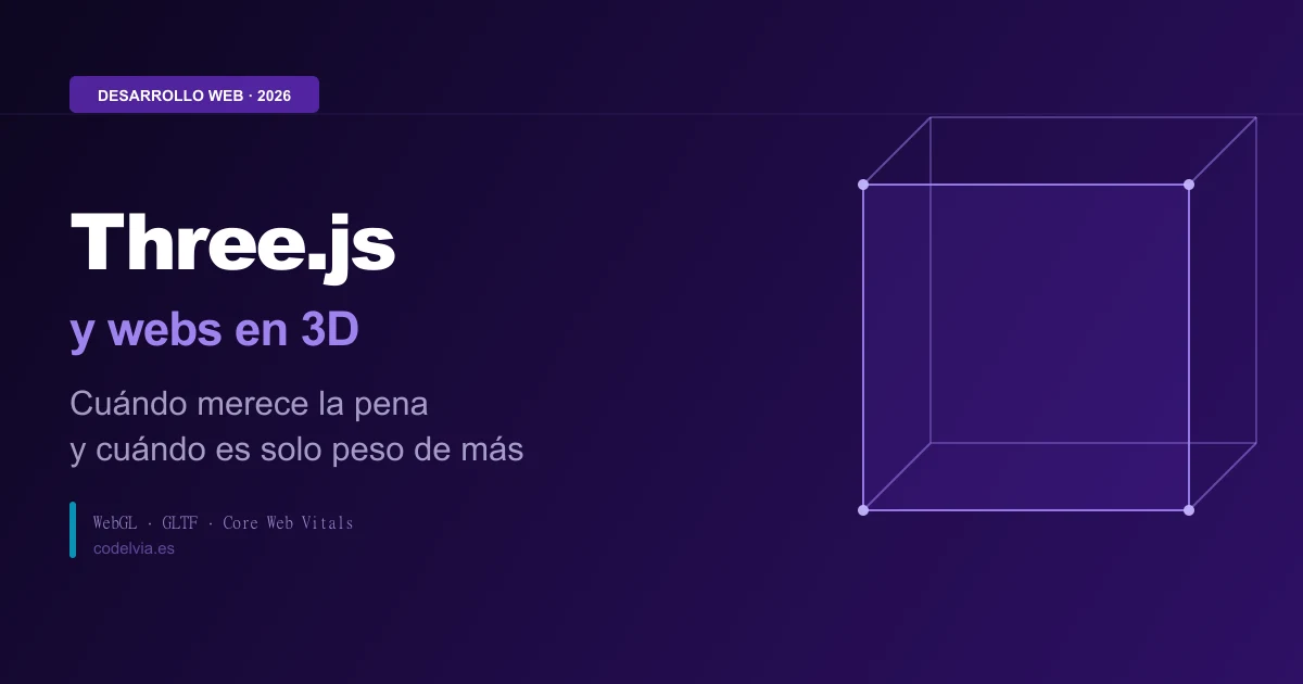 Three.js y webs 3D: cuándo merece la pena y cuándo es solo peso de más